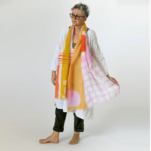 Banjo cotton/linen scarf by PilgrimWaters made in Nepal