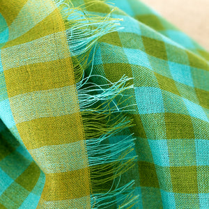 cotton / silk gingham scarf